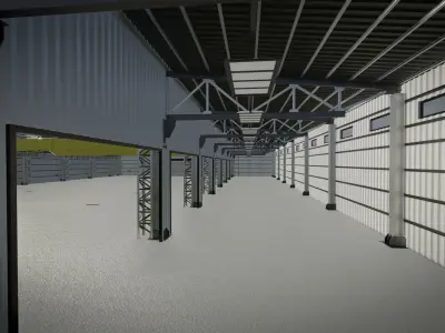 Industrial hall  3D model