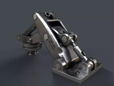 Mechanism metal clamp Free low-poly 3D model