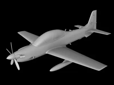 EMB-314 EMBRAER SUPER TUCANO SCALE 1-48 Ready to Print 3D print model