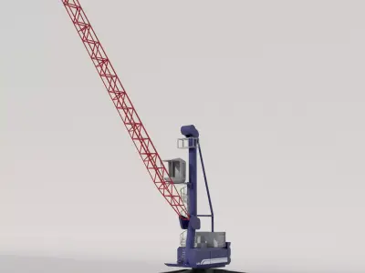 Dock Crane Low-poly 3D model buy