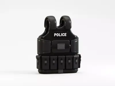 Bulletproof Police Vest Low-poly 3D model
