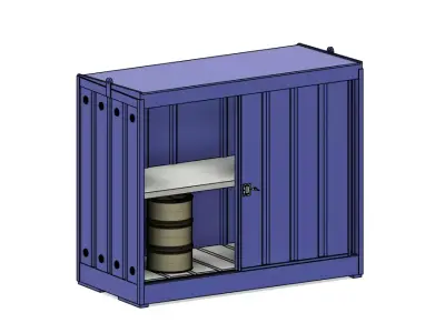 Model Railways Industrial  Large Oil Storage Cabinets for Resin 3D print model