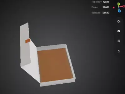 Open Packaging Mockup 3D model