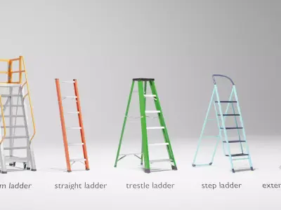 Ladder 3D models low poly 3D model