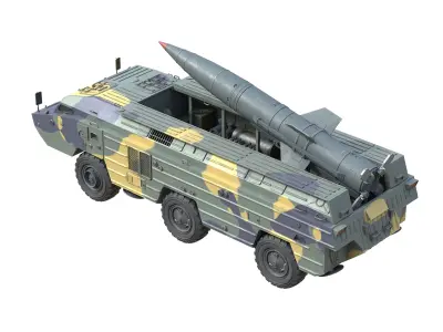 OTR 21 Tochka Tactical Ballistic Missile Low-poly 3D model