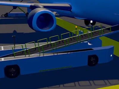 Luggage Loader  Low-poly 3D model