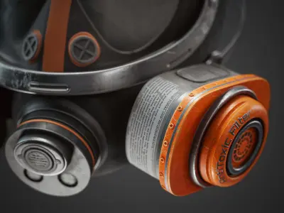 How To Texture a Gas Mask in Substance Painter Texture