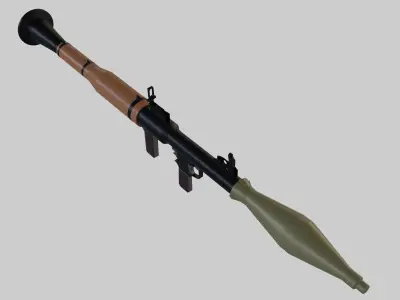 RPG 7 Rocket Grenade Launcher Low Poly Low-poly 3D model