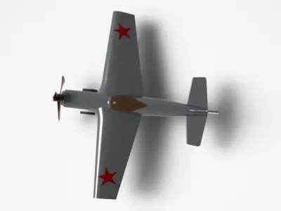 Airplane soviet fighter plane Free 3D model