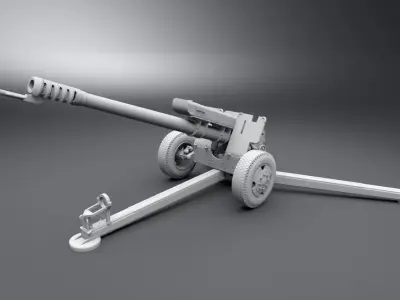 2A18 howitzer scale model 3D print model