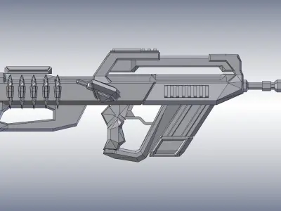 sci fi rifle Free low-poly 3D model