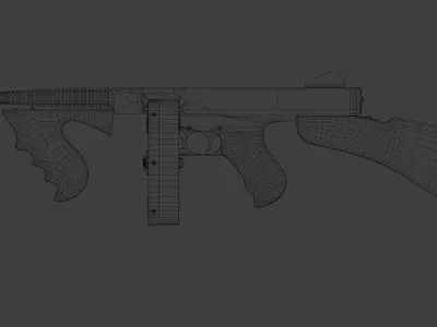 Low Poly Thompson 3D Model  PBR Textured Low-poly 3D model
