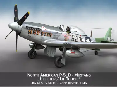 North American P-51D - Heleter  3D model
