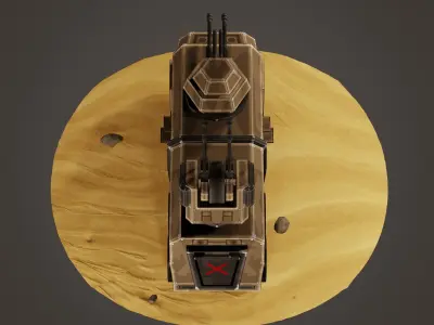 stylized soldier carrier Low-poly 3D model