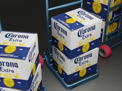 Beer cart 3D model