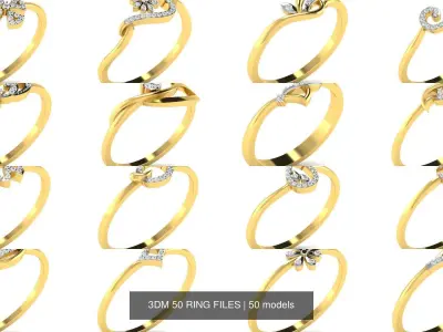 3DM 50 RING FILES 3D Model Pack