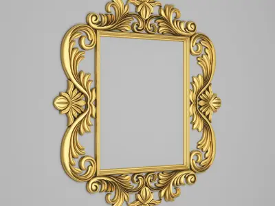 Collection Of 10 Classic Frame Mirrors Part 1 3D model