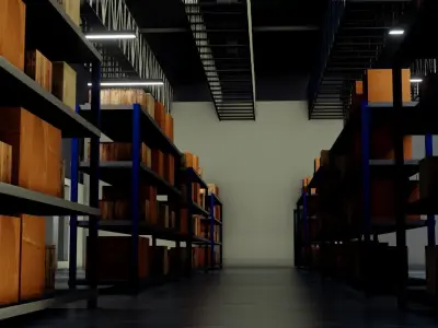 Ware House Interior - Low Poly - Game Ready - PBR Low-poly 3D model