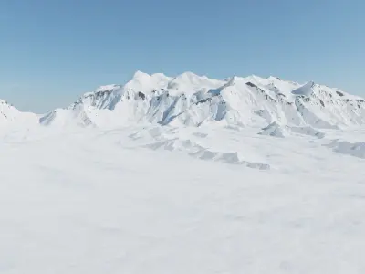 Mount Logan highest Canadian mountain PBR 3D model