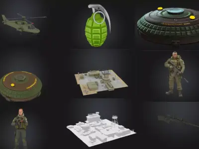 Full military set 3D model