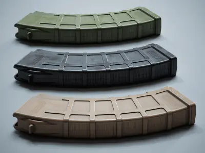 Magazine Magpul PMAG AK AKM Low-poly 3D model