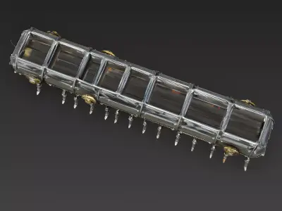 Iron Invertebrate Segmented Crawler 3D Model Low-poly 3D model