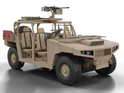 Light Tactical Vehicle Aquus AREG  Free 3D model