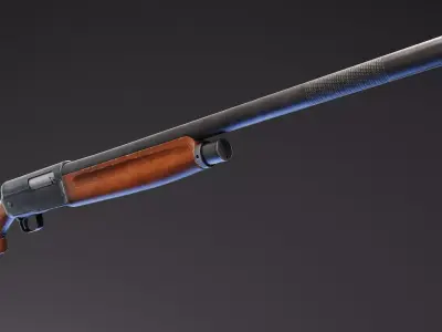 Model 1911 Widowmaker Shotgun Low-poly 3D model