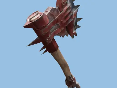 Ork Axe Low-poly 3D model