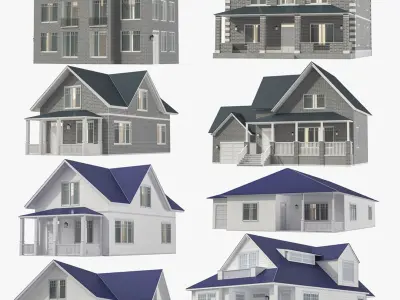 Houses Collection 02 3D model