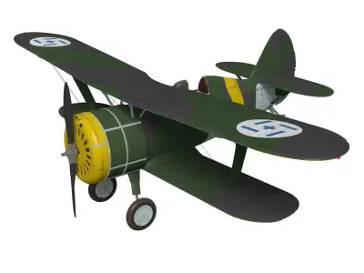 Polikarpov I-15bis 3D model purchase