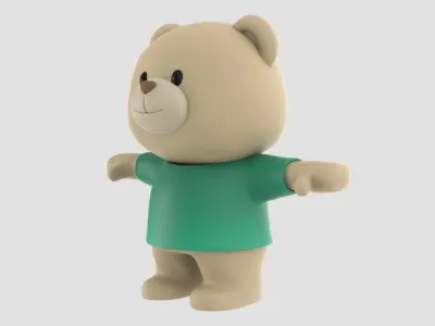 Bear 01 - 3D Character Ready Animation-Game Low-poly 3D model