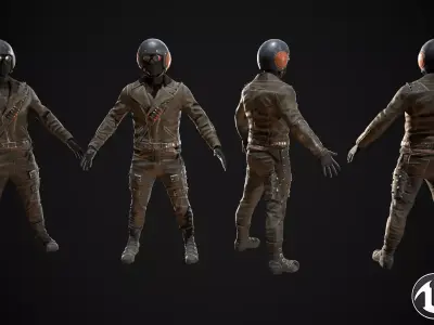 Skull armor 16 Low-poly 3D model