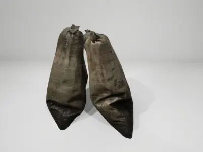 medieval bags UE4 Quality medieval serie Low-poly 3D model