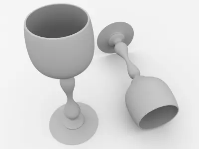 Wine Glass v2 3D model