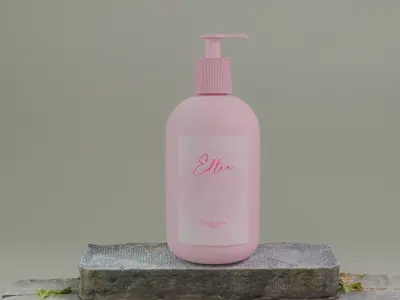 Body Lotion Bottle Low-poly 3D model