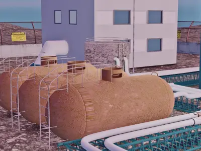 Natural Gas Facility 3D model