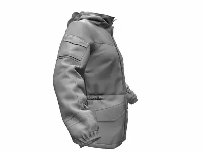 Russian Military Jacket Gorka High Poly 3D model