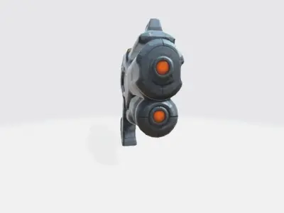 Lowpoly scifi gun Low-poly 3D model buy