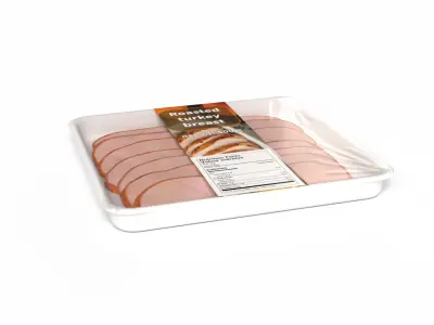 Deli sausages Cooked Turkey Breast Low-poly 3D model