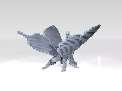 Butterfly Voxel 3D model