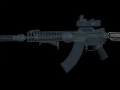 CMMG RipStock Buttstock Low-poly 3D model
