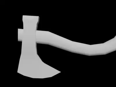 Battle axe model Free low-poly 3D model
