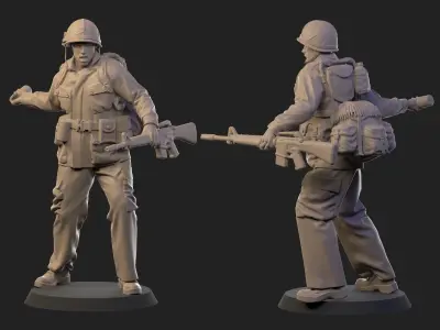 USA Vietnam Soldier 5 3D print model
