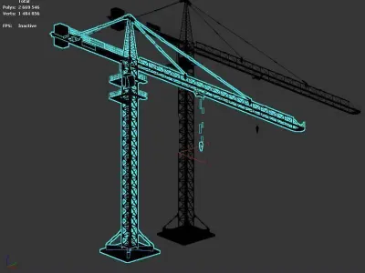 Tower crane corona 3D model