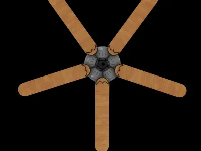 Ceiling Fan Low-poly 3D model