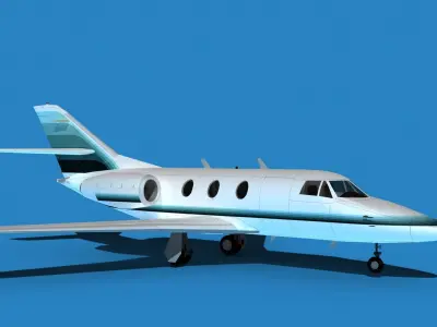 Dassault Falcon 10 V01 3D model
