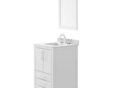 OVE Bellezzo 24 Combo White Vanity 3D model