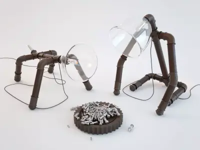 Table lamps Dogs 3D model