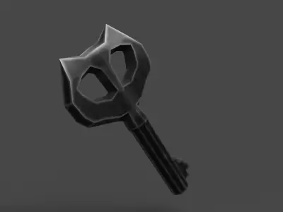 Key Metal Old Fantasy and Vintage Concept Low-poly 3D model
